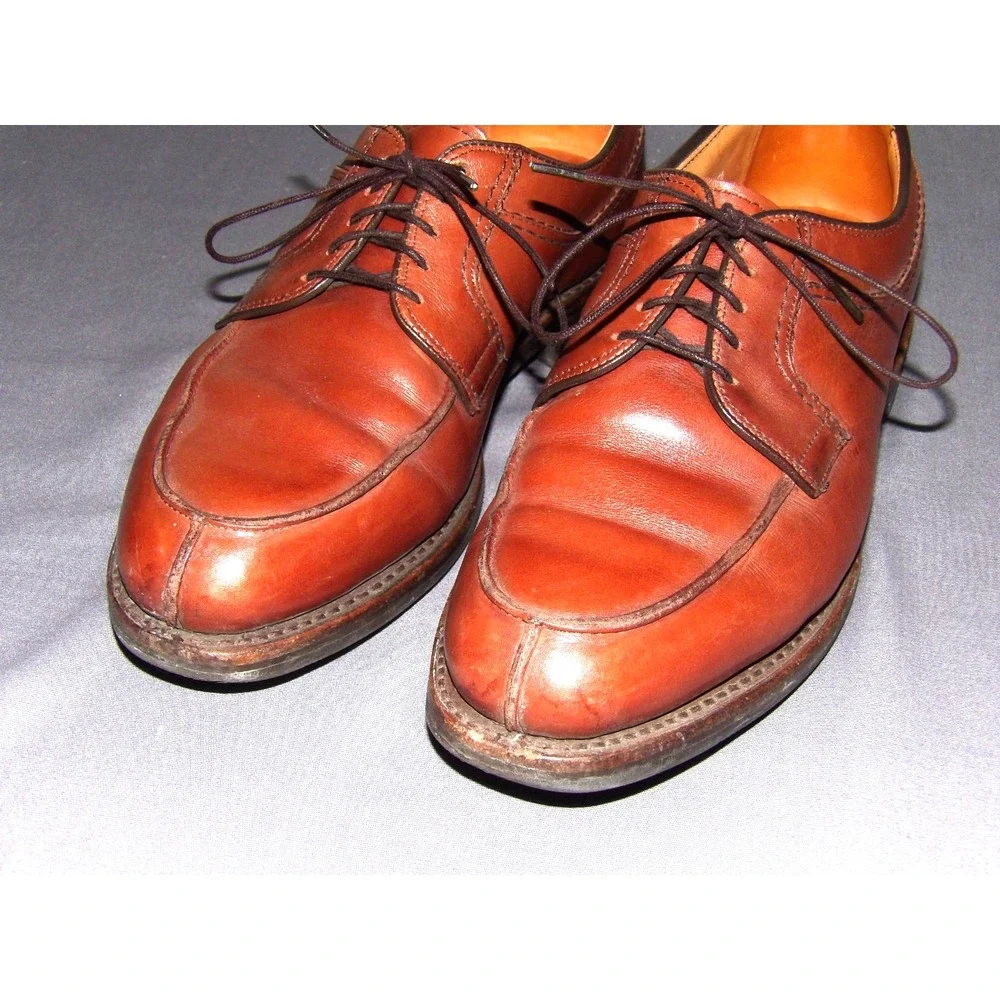 ALLEN EDMONDS Brown Leather Split Toe‎ 3754 STOCKBRIDGE Oxford Shoes Men's 7